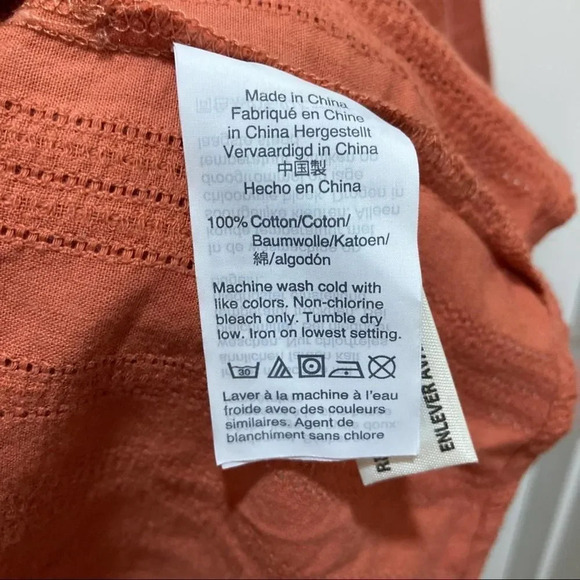 MADEWELL Raglan Peasant Top Stripe Orange Medium - Picture 10 of 10